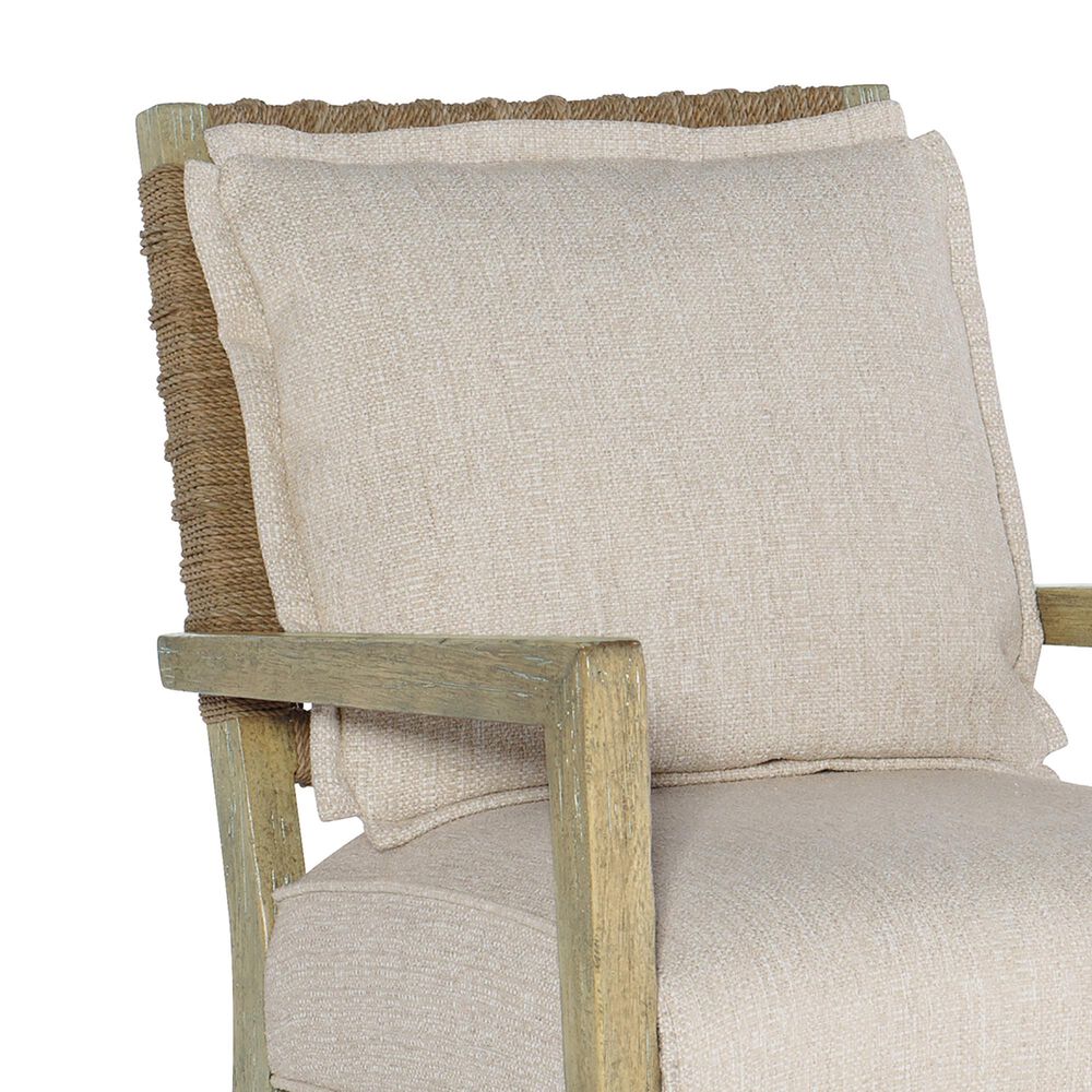 Hooker Furniture Surfrider Woven Back Arm Chair with Beige Cushion in Driftwood &#40;Set of 2&#41;, , large