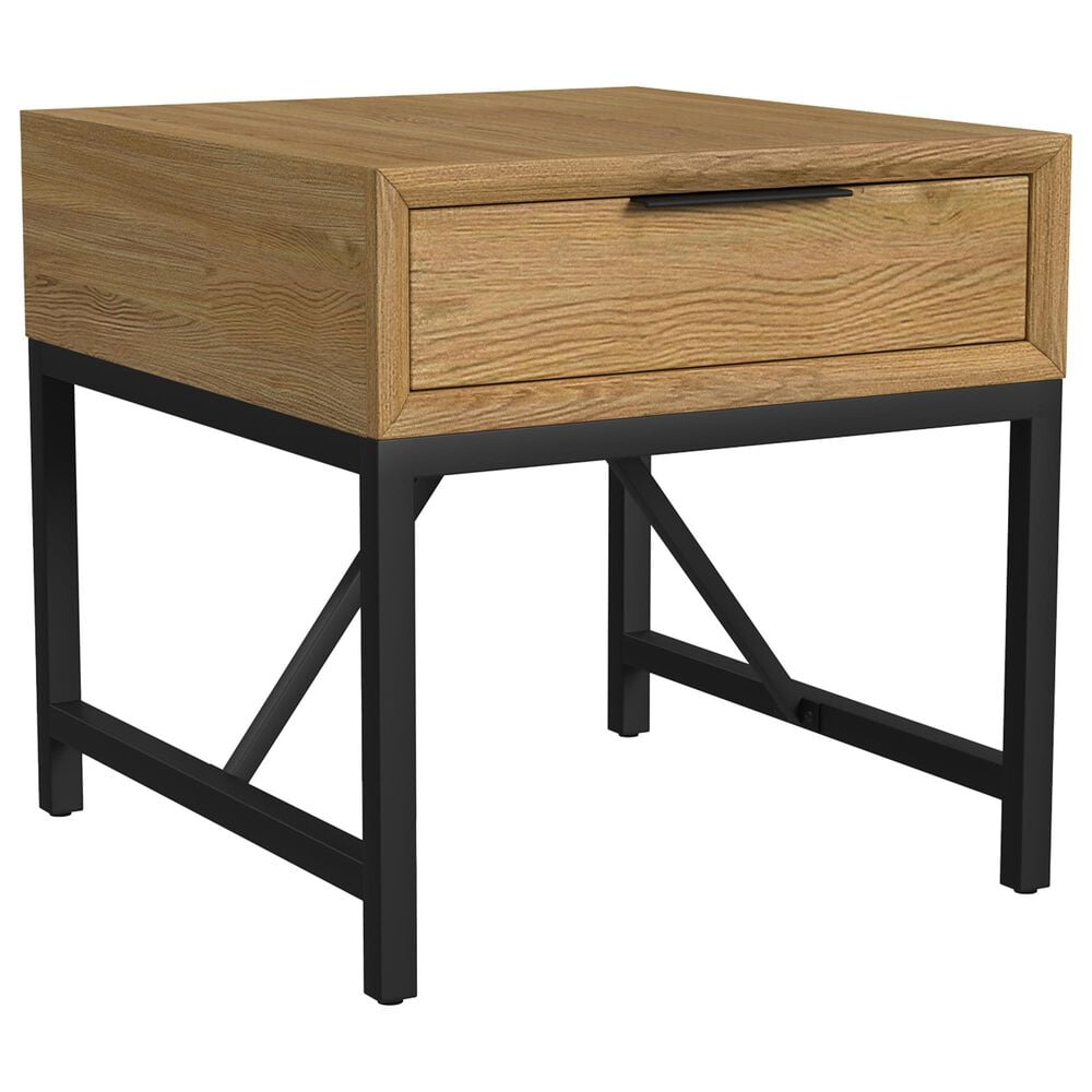 Hawthorne Furniture Newport End Table in Natural Oak, , large