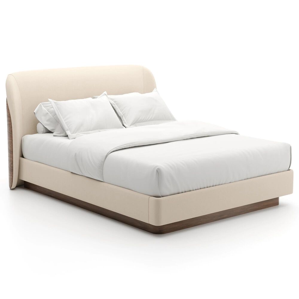 Caracole Fleur Queen Upholstered Bed in Porcini, , large