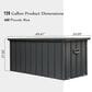 HOMLUX 120-Gallon Outdoor Waterproof Storage Deck Box with Lockable Lid in Dark Gray, , large