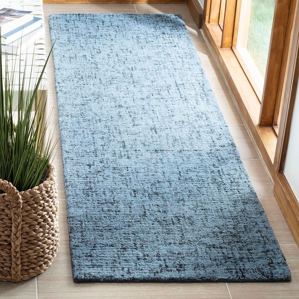 Safavieh Abstract ABT208A  2&#39;3&quot; x 8&#39; Blue Runner Rug, , large