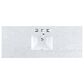 James Martin Vanities Chicago 60" Single Bathroom Vanity in Glossy White with 3 cm Carrara White Marble Top and Rectangular Sink, , large