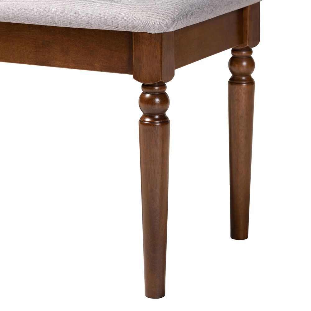 Baxton Studio Giovanni Dining Bench in Walnut Brown, , large