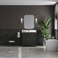 James Martin Vanities Brookfield 36" Single Bathroom Vanity in Black Onyx with Single Hole 3 cm White Zeus Quartz Top and Rectangular Sink, , large