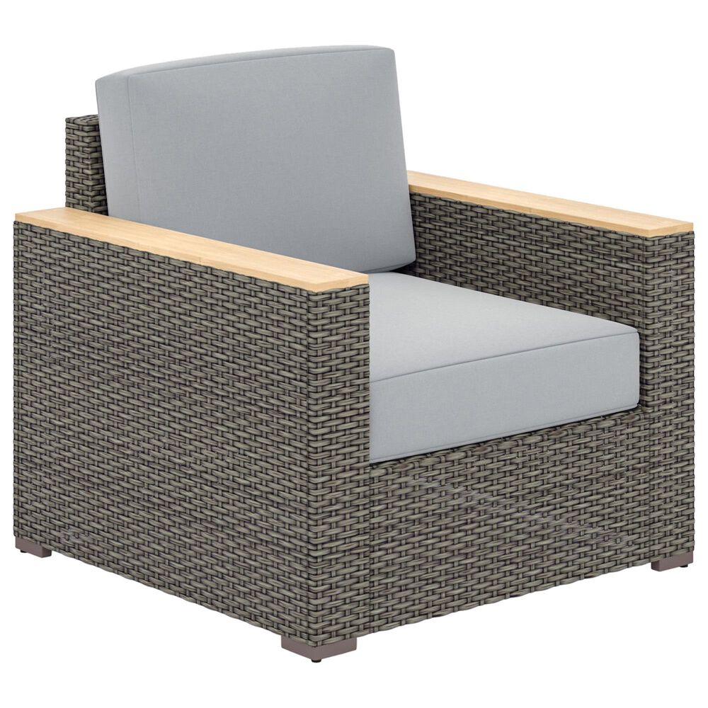 Homestyles Boca Raton 4-Piece Patio Loveseat Set in Brown and Gray, , large