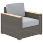 Homestyles Boca Raton 4-Piece Patio Loveseat Set in Brown and Gray, , large