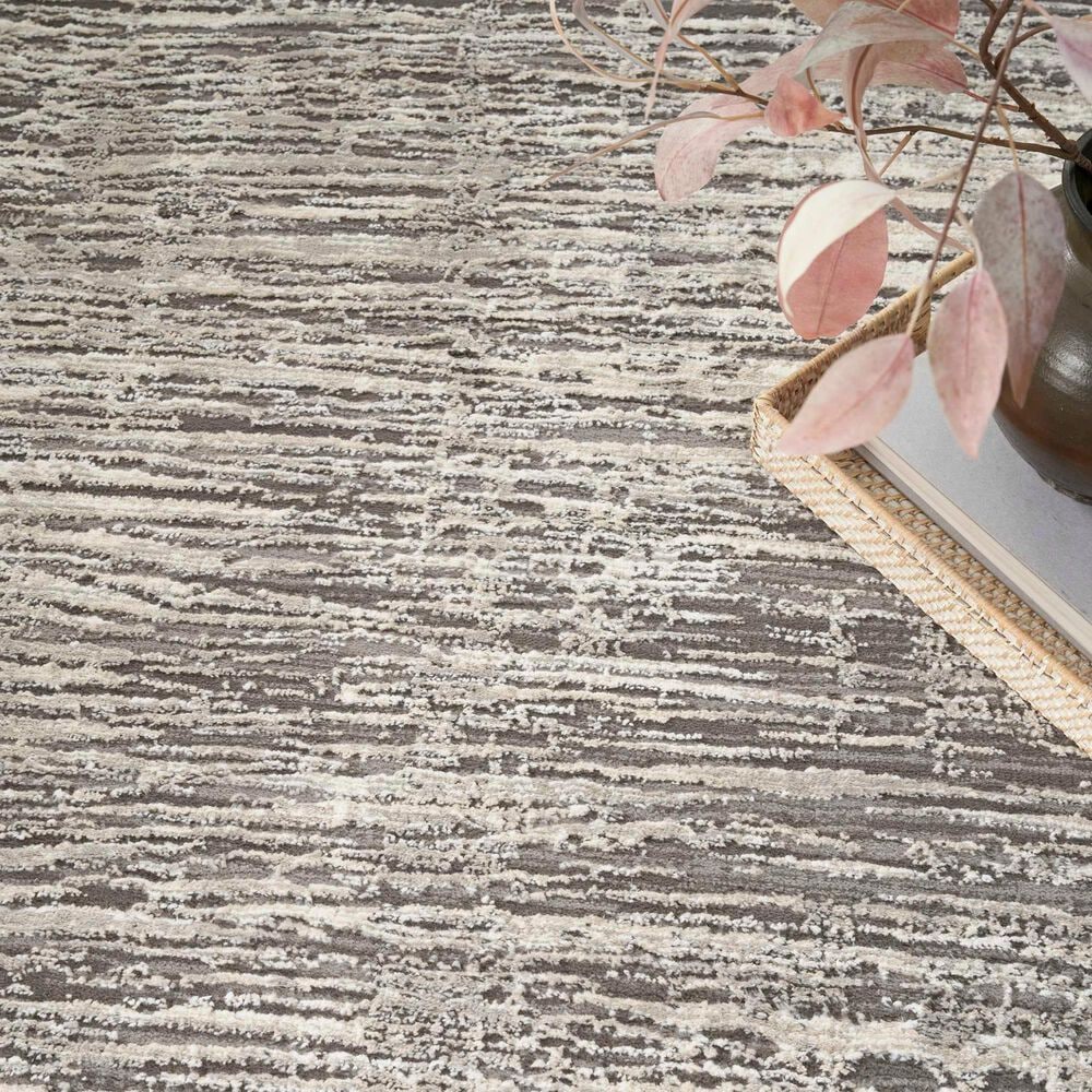 Nourison Sustainable Trends 6&#39; x 9&#39; Ivory and Grey Area Rug, , large