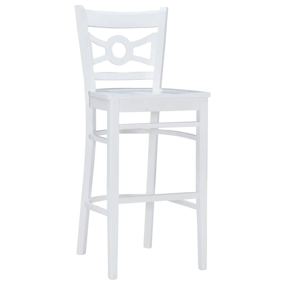 Linon Home Decor Teresa Bar Stool in White, , large