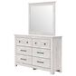 Ashley Makidern 6-Drawer Dresser and Mirror in Whitewash, , large