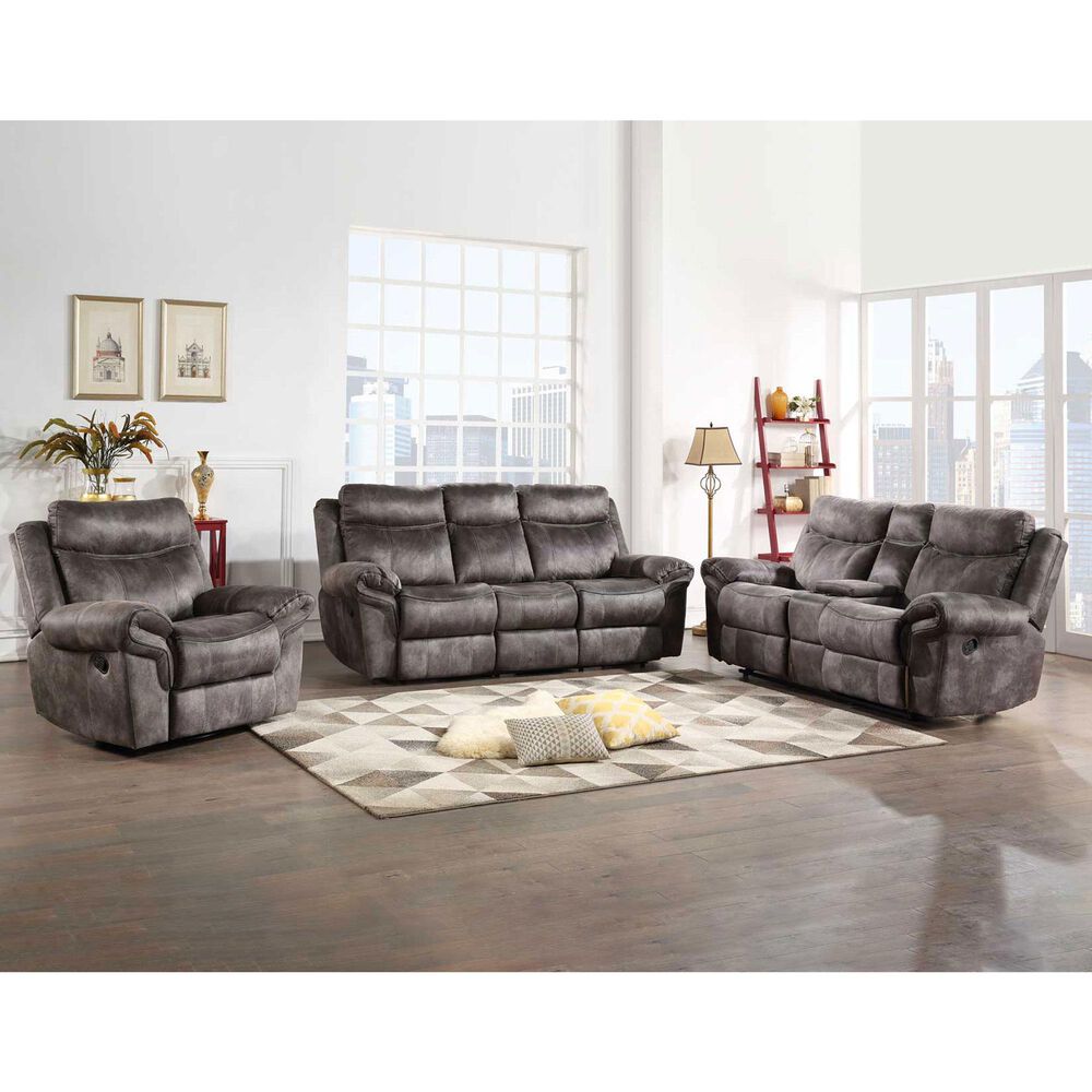 Steve Silver Nashville Manual Swivel Glider Recliner in Grey, , large