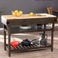 Southern Enterprises Waysmere Kitchen Island in Smoked Ash and Natural, , large