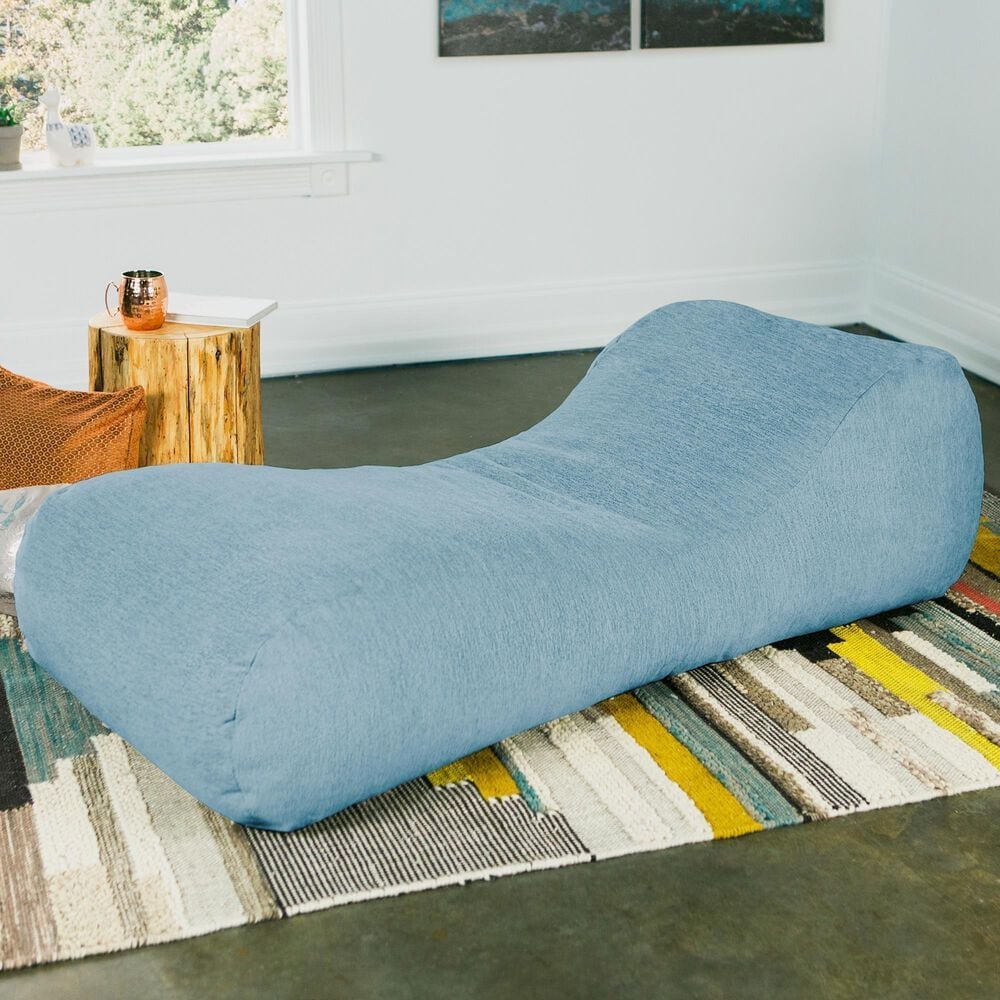 Jaxx Arlo Chaise Lounge Bean Bag Chair in Turquoise, , large