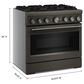 KitchenAid 36" Commercial Dual Fuel Range in Black Ore, , large