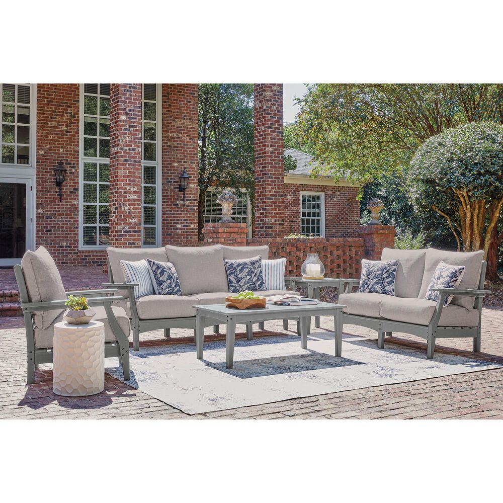 Ashley Cove Beach Outdoor End Table in Gray, , large