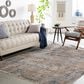 Surya Mirabel MBE-2303 6"7" x 9"6" Navy, Denim, Cream, Brown, Saffron, Taupe and Gray Area Rug, , large