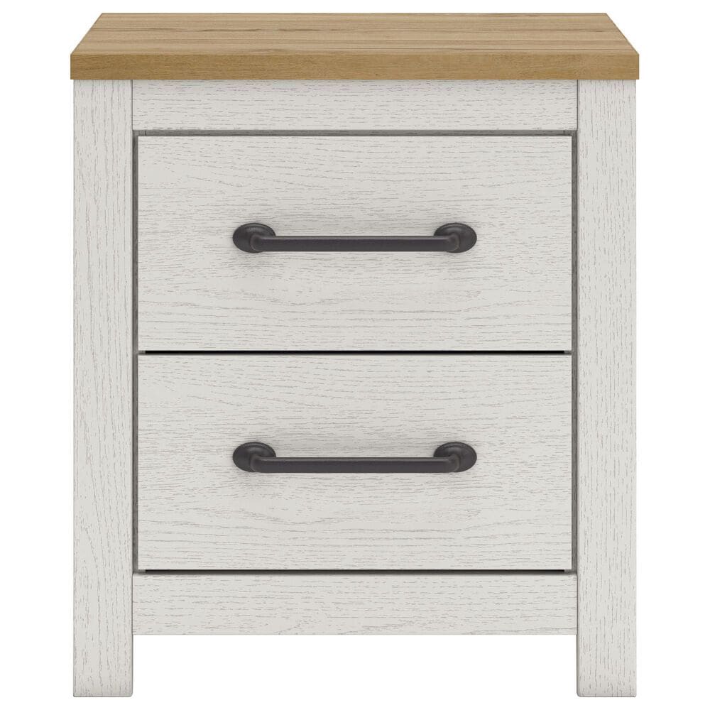 Ashley Linnocreek 5-Piece Twin Bedroom Set in White and Warm Brown, , large