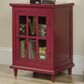 Studio Edge Barrister Lane Display Cabinet in Berry Red, , large