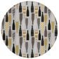 Dalyn Rug Company Kendall KE12 8" Round Silver Area Rug, , large
