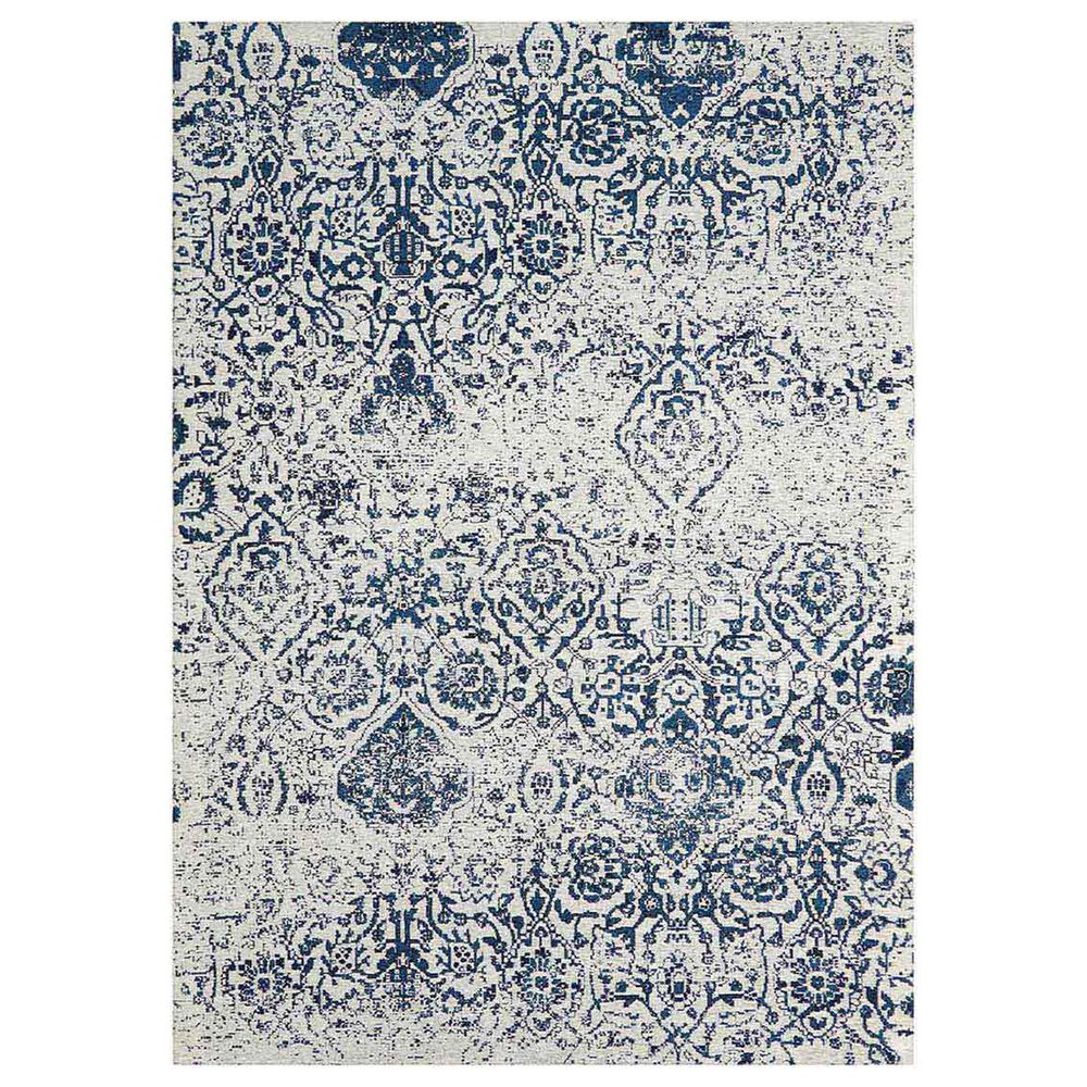Nourison Damask 9' x 12' Ivory and Navy Area Rug, , large