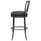Armen Living Vince Bar Height Stool with Night Life Blue Upholstery in Antique Pewter, , large