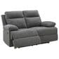 Ashley Side-Swipe Manual Reclining Loveseat in Charcoal, , large