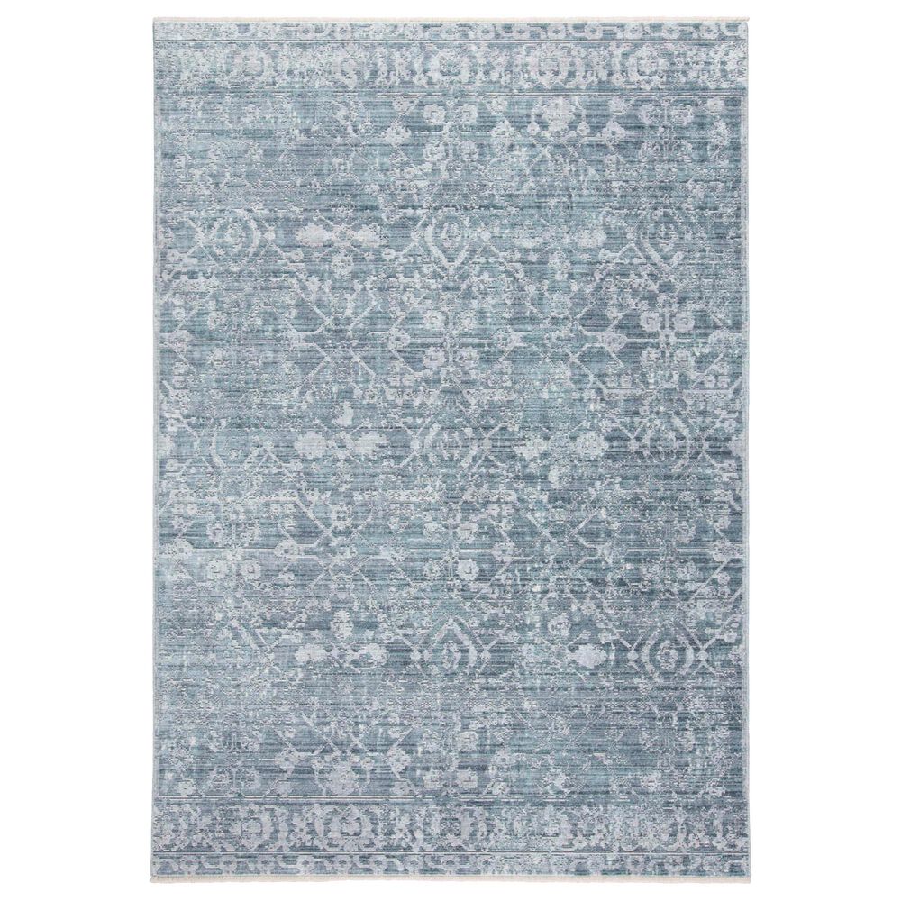 Feizy Rugs Cecily 3595F 2" x 3" Blue and Turquoise Runner, , large
