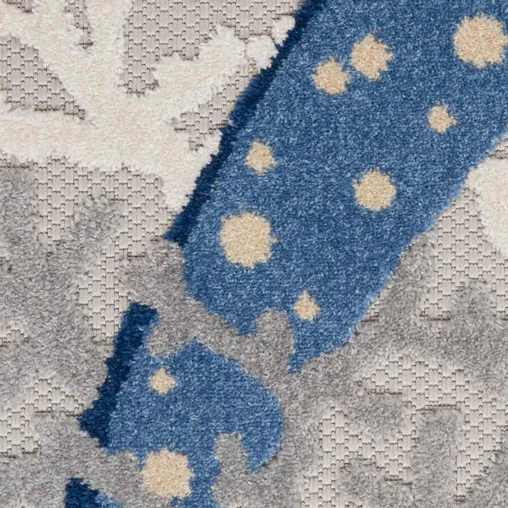 Nourison Aloha 12&#39; x 15&#39; Cool Grey, Blue, White and Ivory Indoor/Outdoor Area Rug, , large
