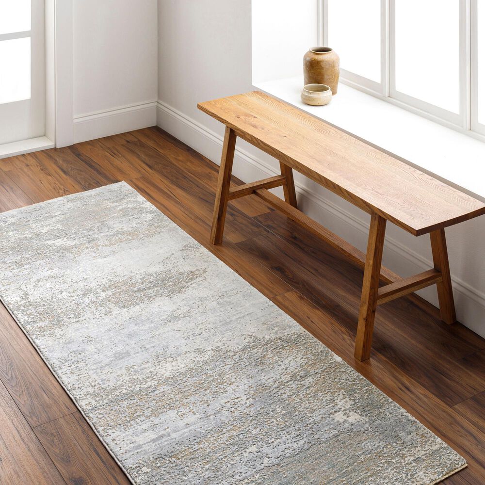 Surya Brunswick 2&#39;7&quot; x 10&#39; Cream, Light Slate, Taupe, Blue, Gray and Seafoam Runner, , large