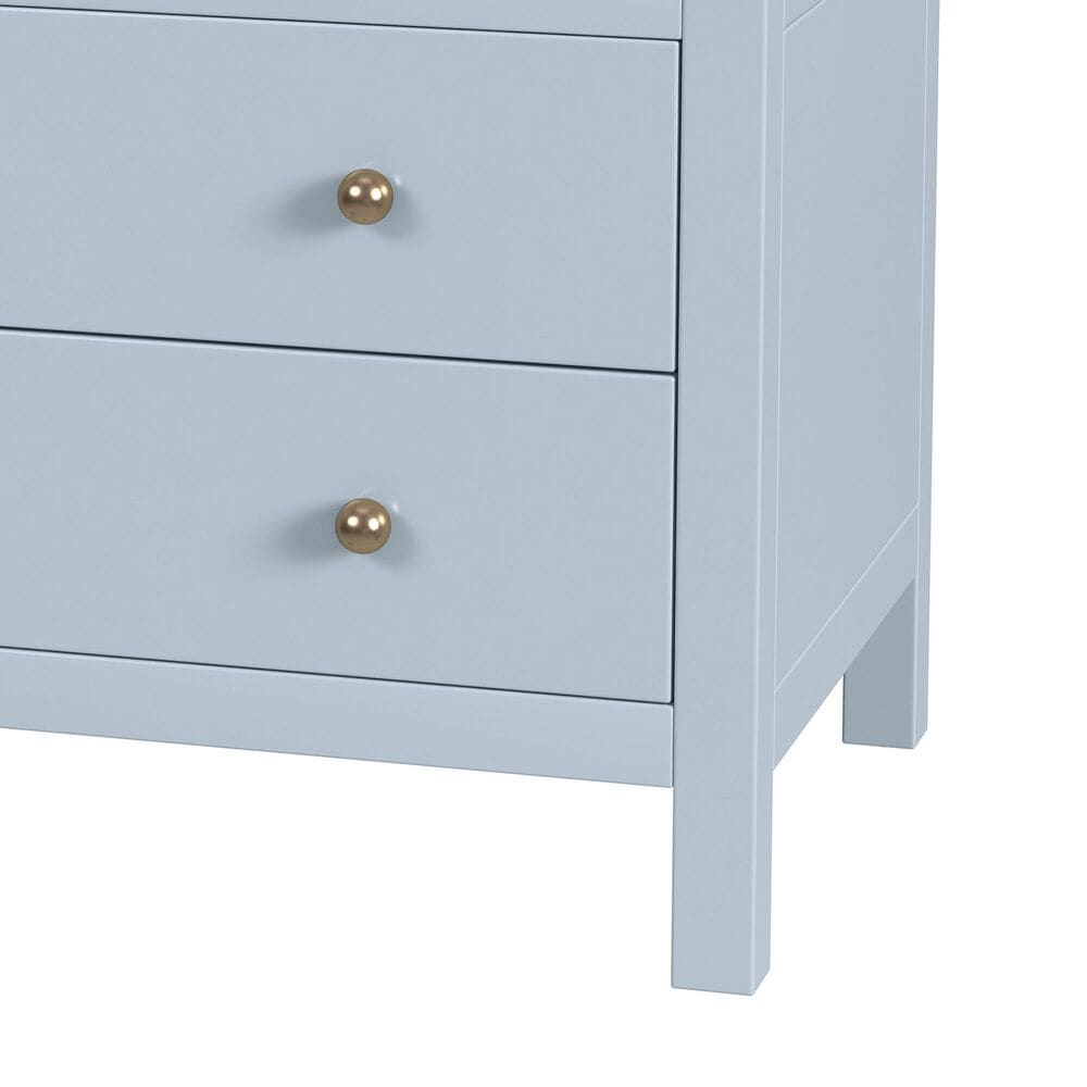 Butler Specialty Company Nora 2-Drawer Wide Nightstand with Open Shelf in Light Blue, , large
