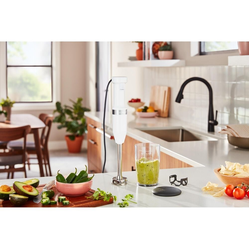 KitchenAid Corded Variable Speed Hand Blender in White, , large