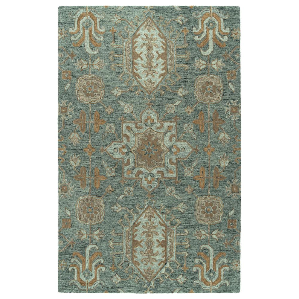 Kaleen Rugs Chancellor 2" x 3" Pewter Green, Brown, Taupe, Gold and Spa Area Rug, , large