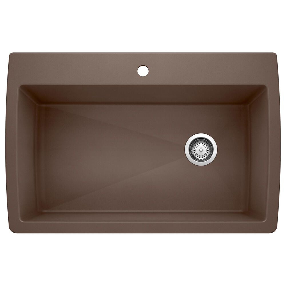 Blanco Diamond 34" Super Single Dual Mount Kitchen Sink in Cafe, , large