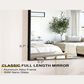 HOMLUX 58" x 18" Rectangular Leaning Floor Mirror in Black, , large