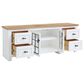 Ashley Ashbryn 74" TV Stand in White and Natural, , large