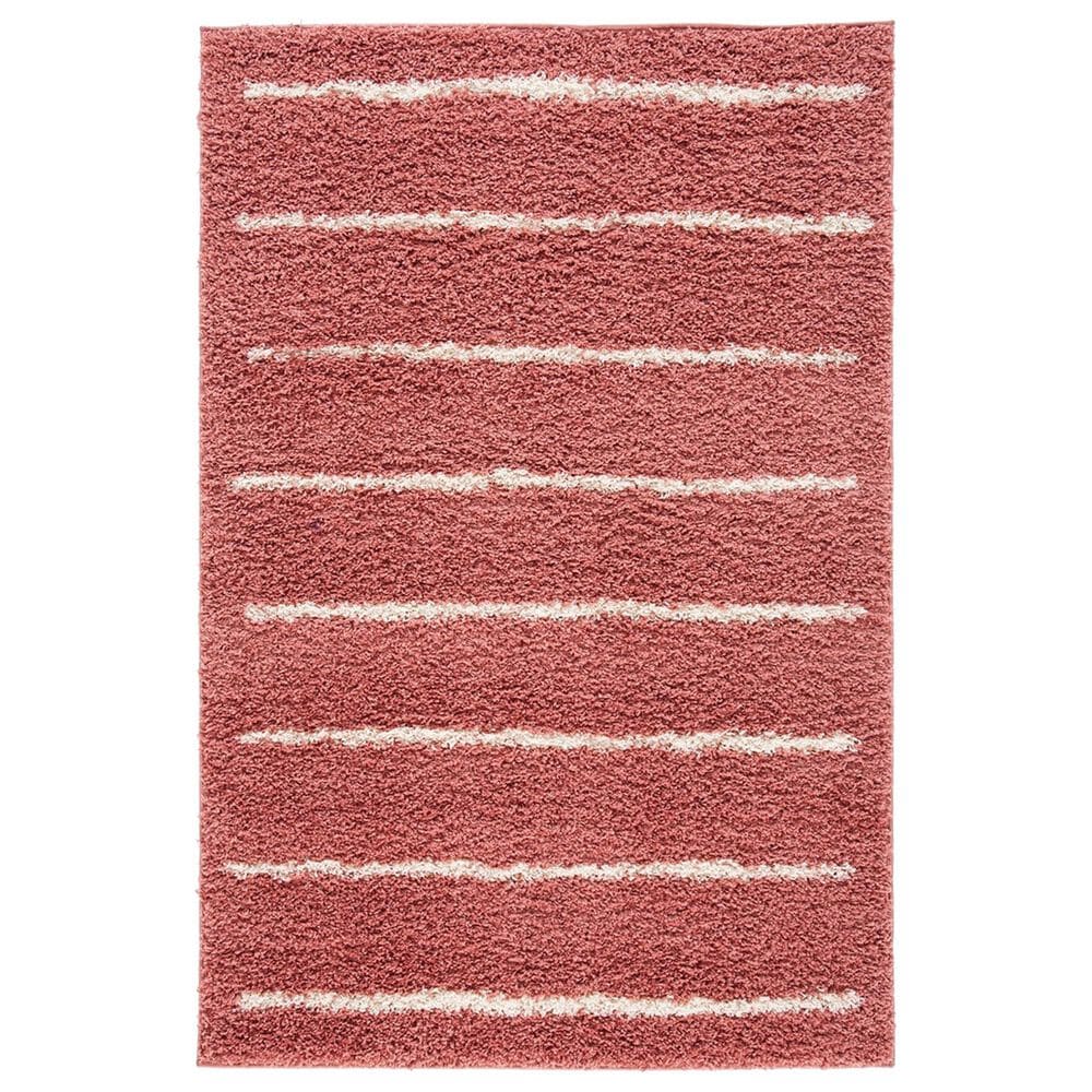 Safavieh Venus Shag VNS604U 4" x 6" Pink and Ivory Area Rug, , large