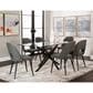 Sunset Furniture Lena Dining Table in Clear and Matte Black, , large