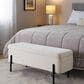 Lumisource Daniella Storage Bench with Cream Cushion in Black, , large