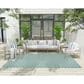 Nourison Twist Reversible 6" x 9" Aqua Indoor/Outdoor Area Rug, , large