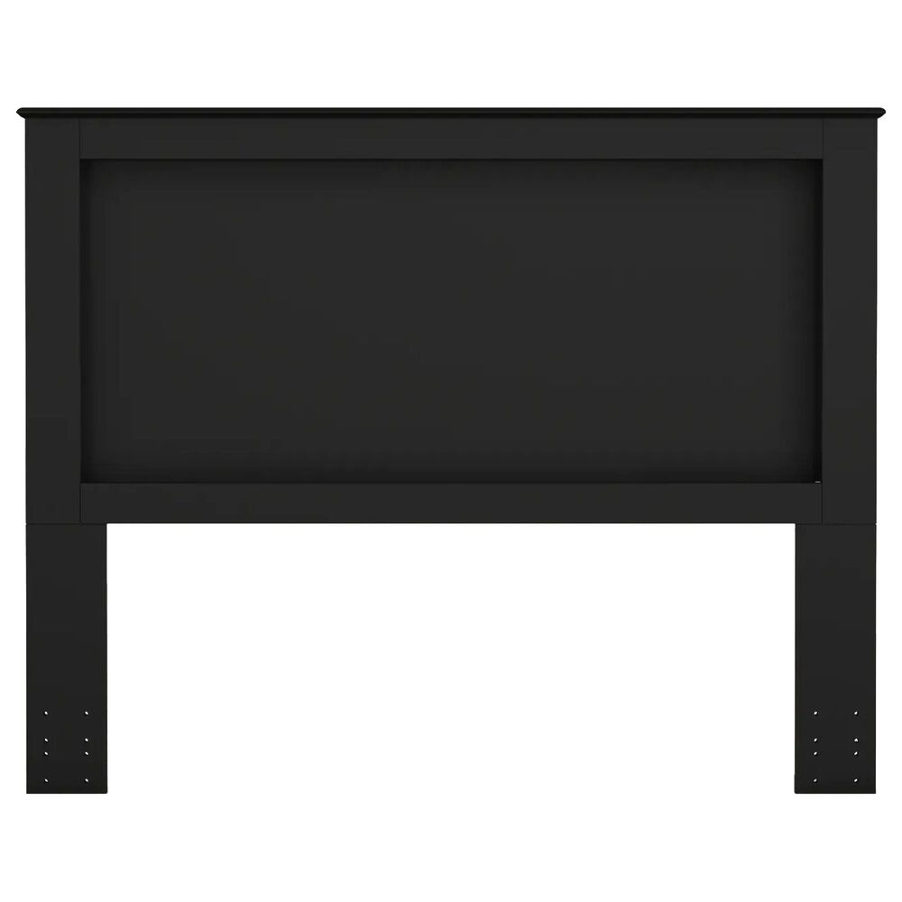 Lemoore Essential Queen/Full Panel Headboard in Soiid Black, , large