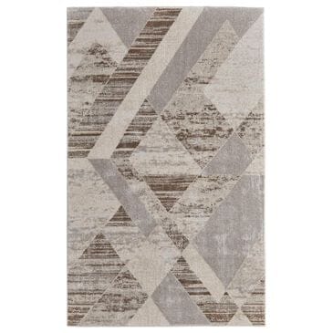 Feizy Vancouver 39NRF 12" x 15" Beige and Brown Area Rug, , large