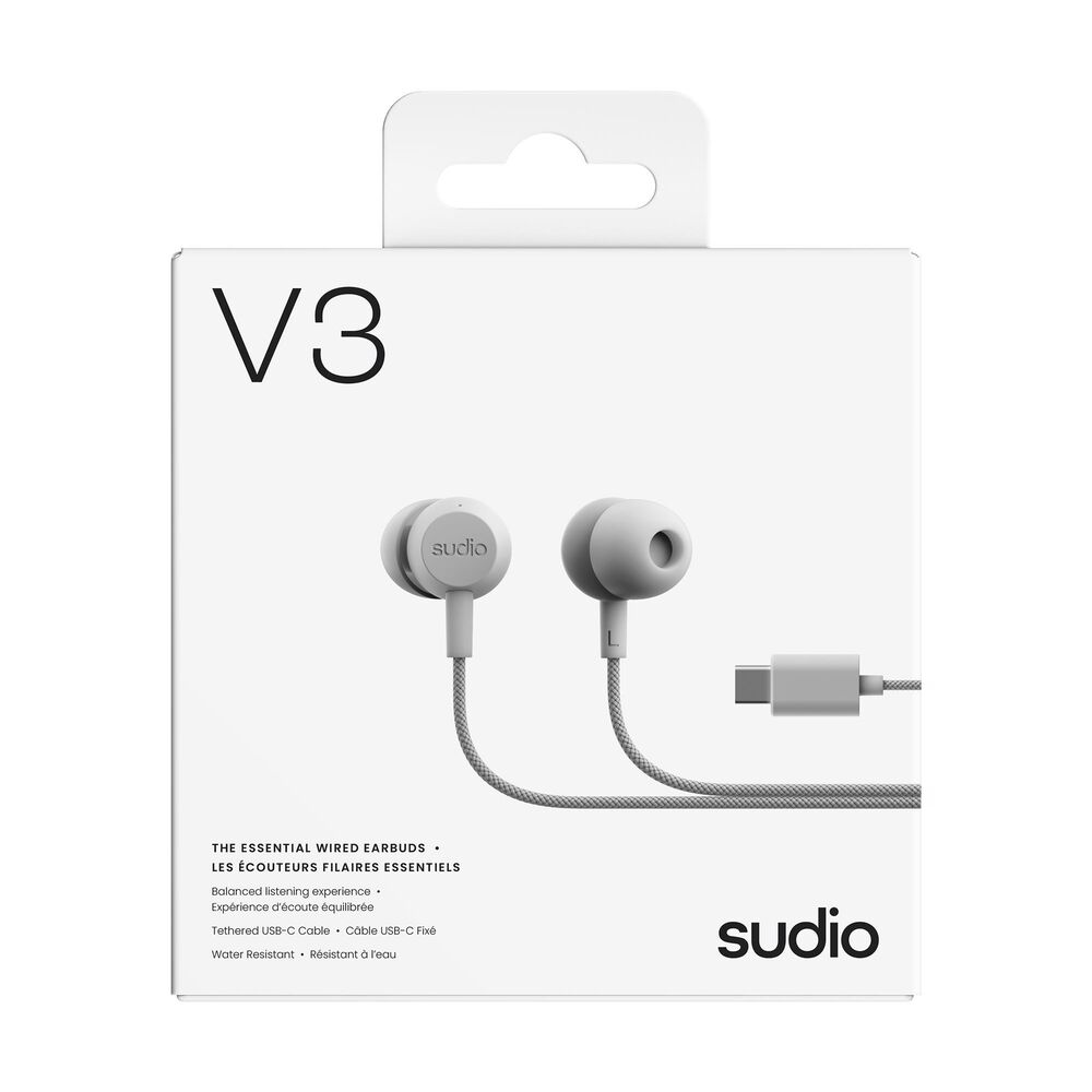 Sudio V3 Wired Earbuds in White, , large
