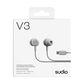 Sudio V3 Wired Earbuds in White, , large
