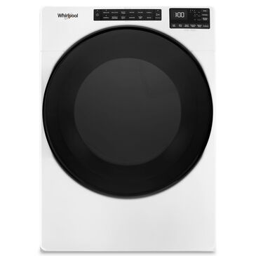 Whirlpool 7.4 Cu. Ft. Electric Wrinkle Shield Dryer with Steam in White, , large