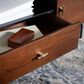 Safavieh Genevieve 54" Media Stand in Black and Walnut, , large