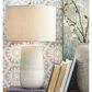 Ashley Shavon Table Lamp in Beige and White, , large