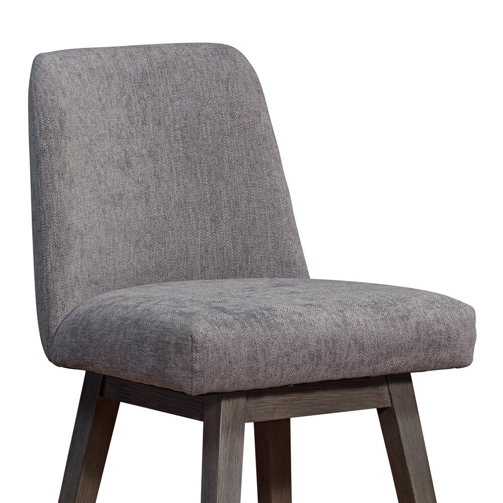 Blue River Amalie Swivel Counter Stool with Mocha Cushion in Grey Oak, , large