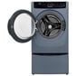 Electrolux 400 Series 4.5 Cu. Ft. Front Load Washer and 8 Cu. Ft. Electric Dryer Laundry Pair with Two Pedestal Storage Drawers in Denim Blue, , large