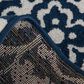 Central Oriental Terrace Tropic Mcbee 3"3" x 5" Sapphire and Snow Area Rug, , large