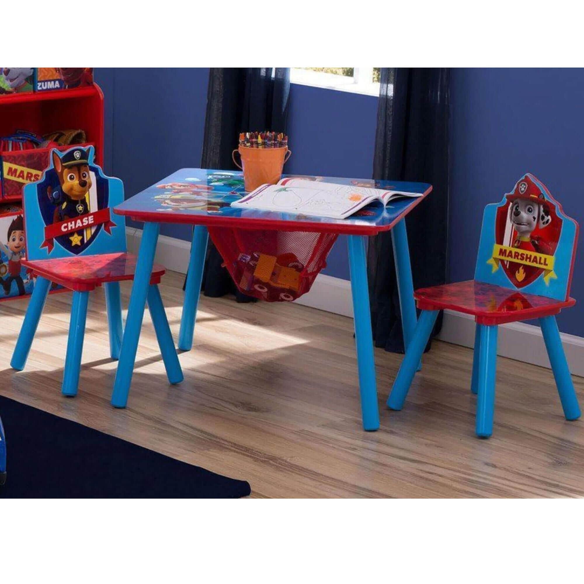 Delta PAW Patrol 3 Piece Table and Chair Set in Blue and Red NFM