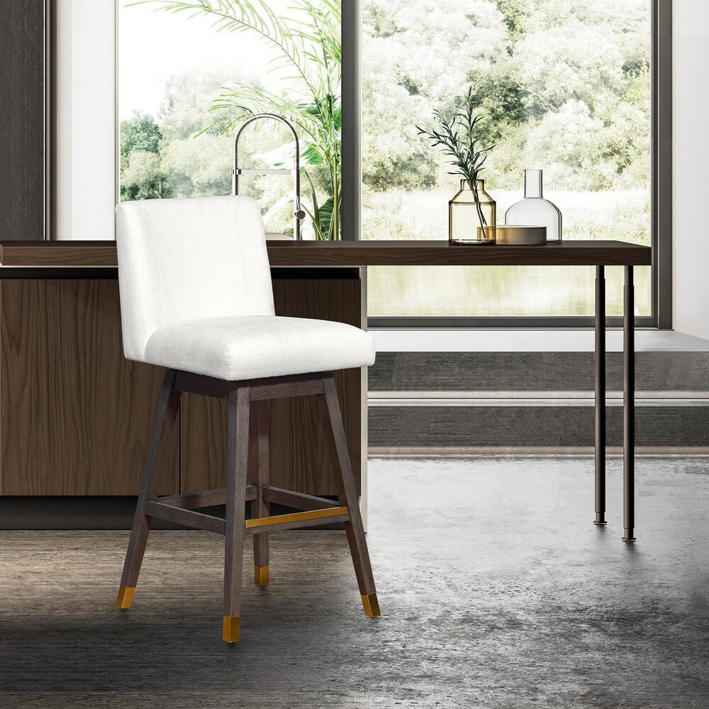 Blue River Basila Swivel Barstool in Pearl, , large